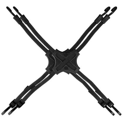 Tack Strap 30 in. Flat Bungee Tie Down Straps, 2-Pack, Black