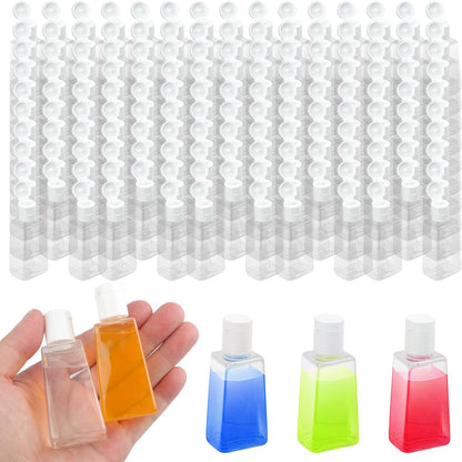150 Pack 1 oz Empty Refillable Travel Size Bottles, Clear Plastic Bottles with Flip Cap for Shampoo, Baby Shower, Creams, Cosmetics(Clear)