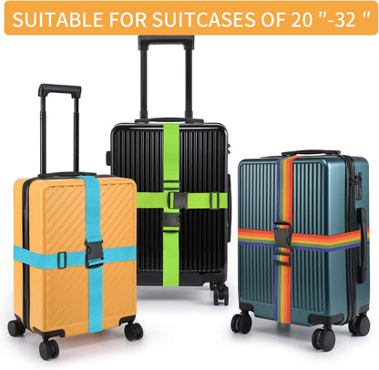 BILIONE Luggage Straps for Suitcases,79" Long Adjustable Luggage Belts