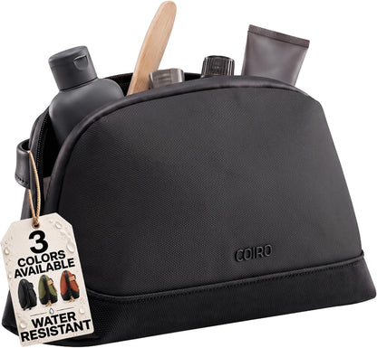C Coiro Travel Toiletry Bag for Men and Women, Upright or Hanging Dopp Kit
