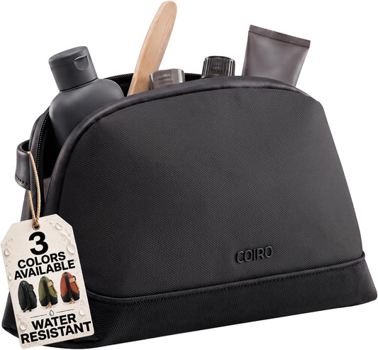 C Coiro Travel Toiletry Bag for Men and Women, Upright or Hanging Dopp Kit