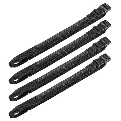 Ayaport Motorcycle Luggage Straps Adjustable Pack Stretch Straps 18"- 60" Black/Reflective for Securing Loads to Motorcycles/Bikes etc. 4Pack