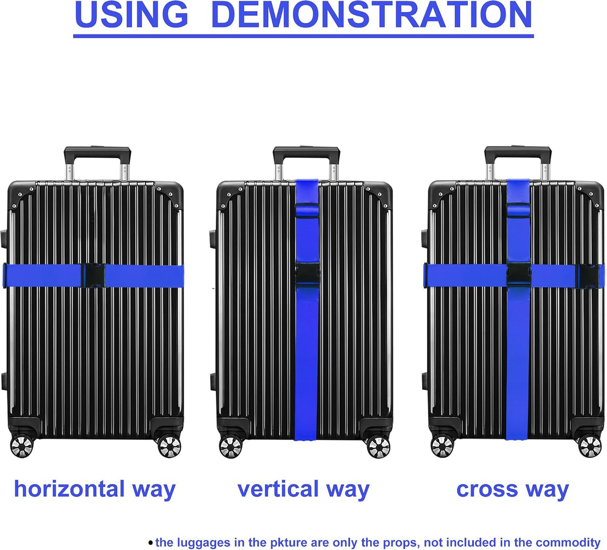 Chelmon Luggage Straps for Suitcases TSA Approved Travel Essentials 8 Pack