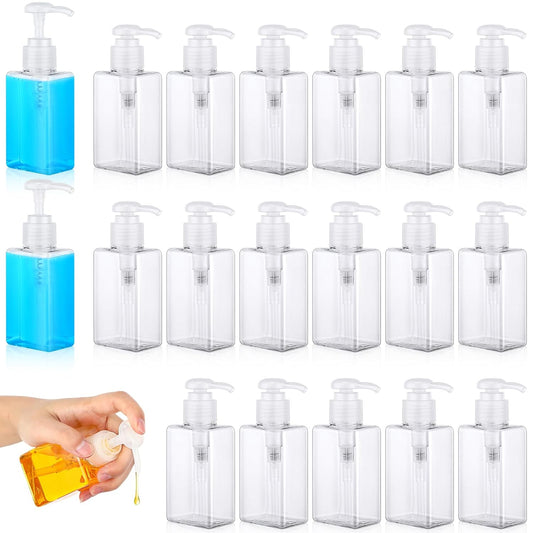 Domensi 50 Pcs 3.4 oz Pump Bottle Mini Travel Bottles, Clear