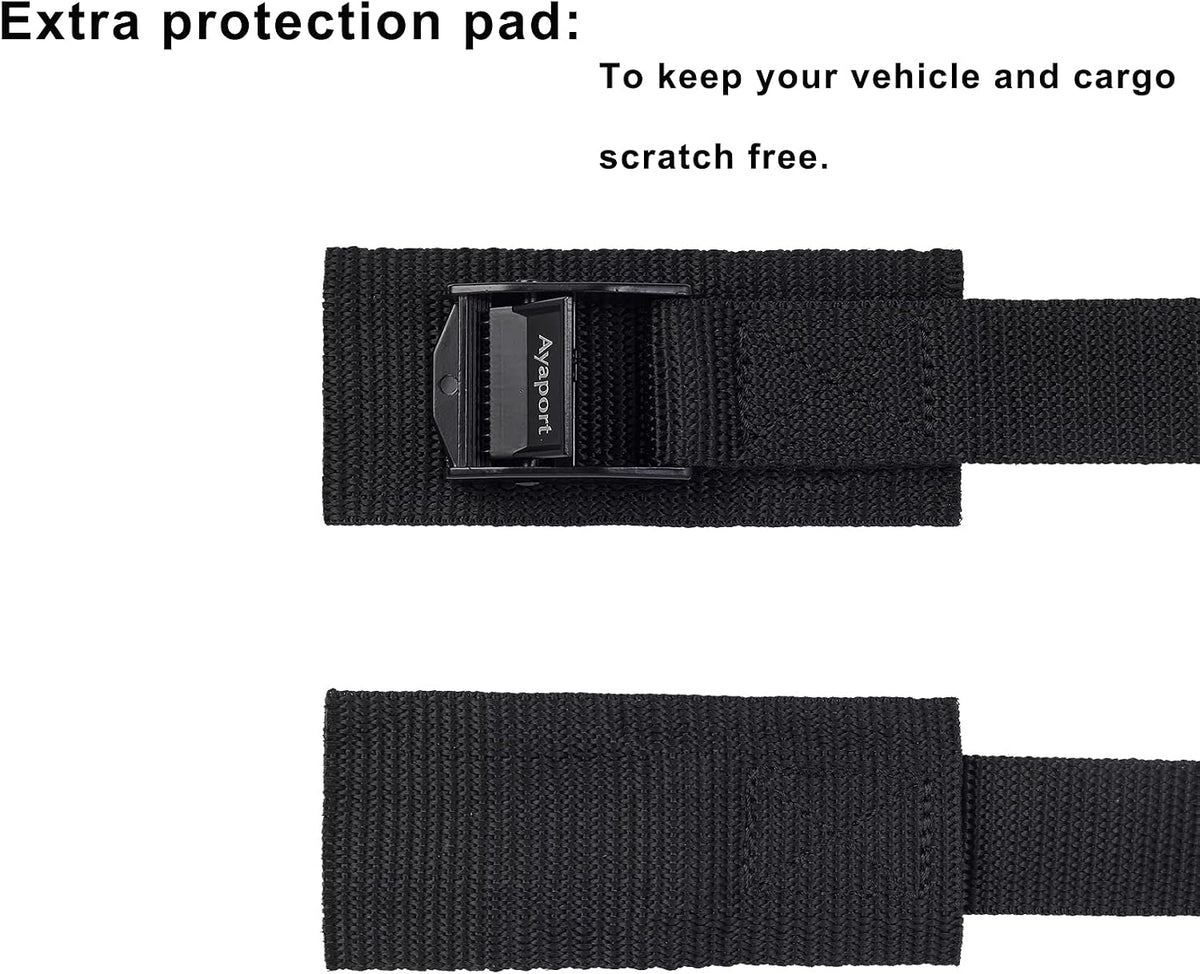 Ayaport Adjustable Lashing Straps with Buckles 1" x 6', 4 Pack