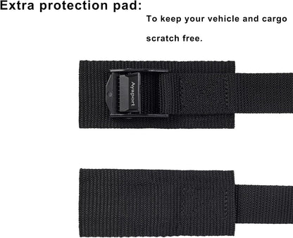 Ayaport Adjustable Lashing Straps with Buckles 1" x 6', 4 Pack