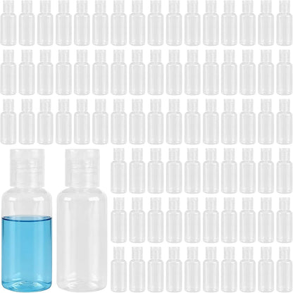 200 Pcs 1 OZ Plastic Bottles,Refillable Travel Bottles with Flip Cap, Clear Empty Travel Size Containers for Liquid Shampoo Lotion Cream