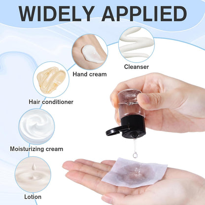 100 Pcs 15 ml/0.5 oz Small Travel Bottles with Flip Cap Leak-proof