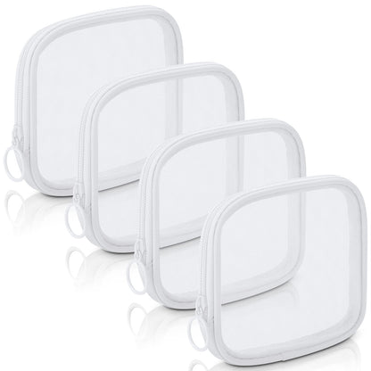 Weewooday 4Pcs Mesh Makeup Bag, Gray, Small, Large, Medium, Classic