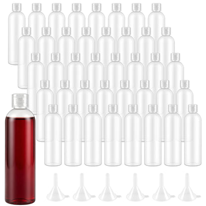 120PCS 2 Oz Clear Plastic Empty Bottles, Plastic Squeeze Bottle with Flip Cap, Refillable Portable Travel Size Bottles Bulk for Shampoo, Lotions, Liquid Body Soap
