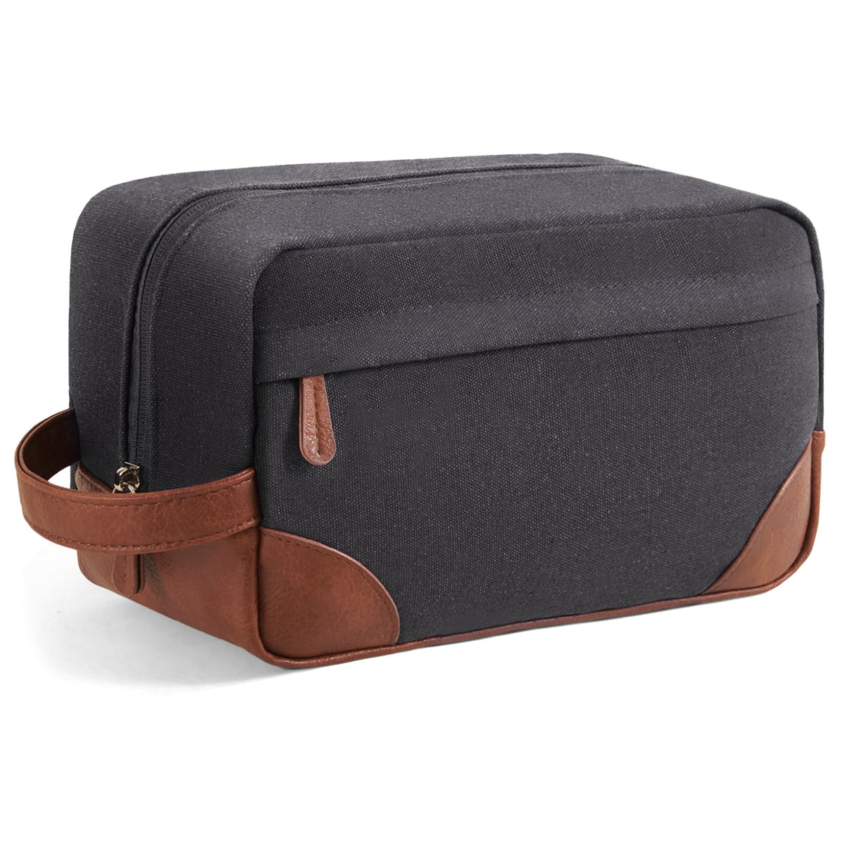 Vorspack Canvas Travel Toiletry Bag for Men, Large, Black