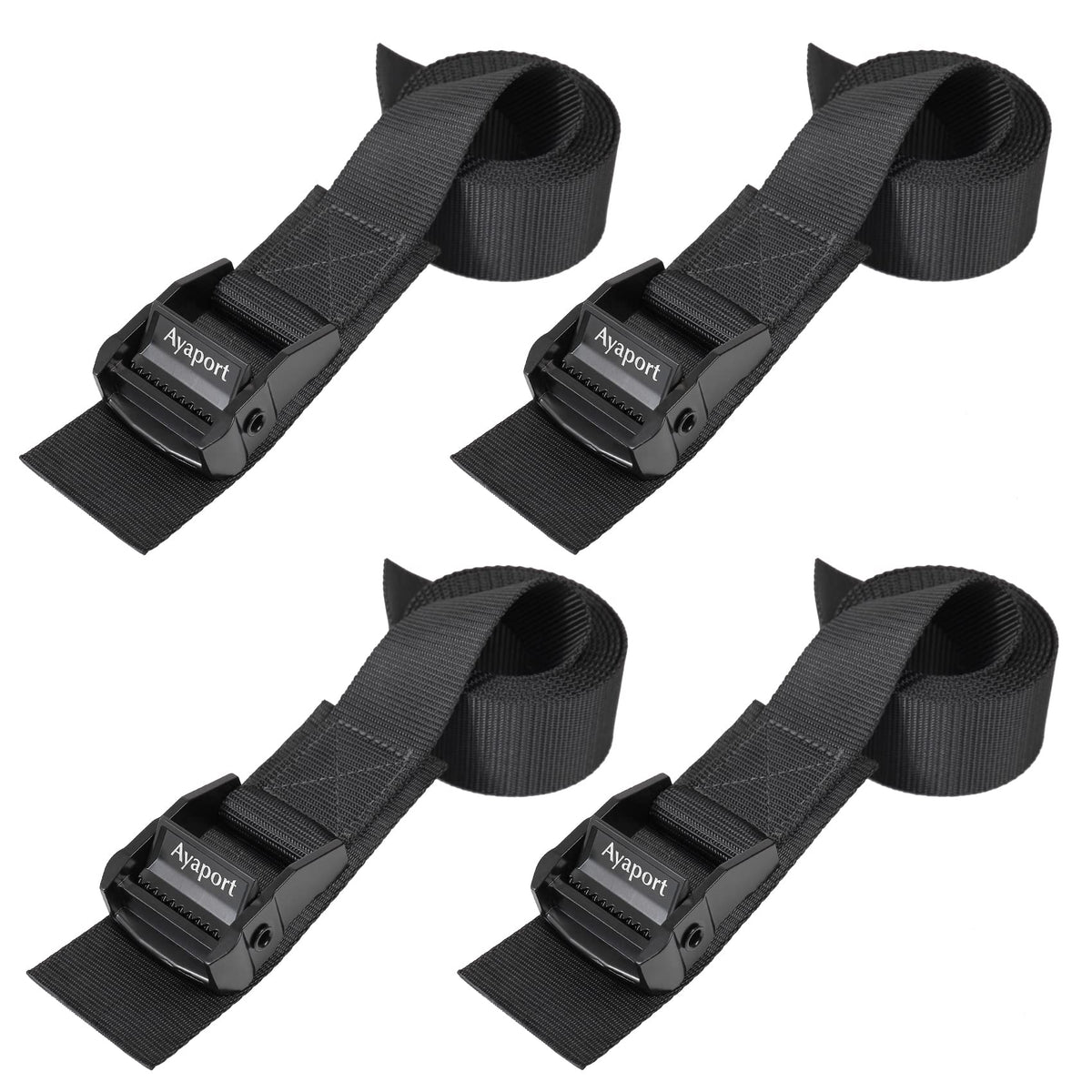 Ayaport Adjustable Lashing Straps with Buckles 1" x 6', 4 Pack