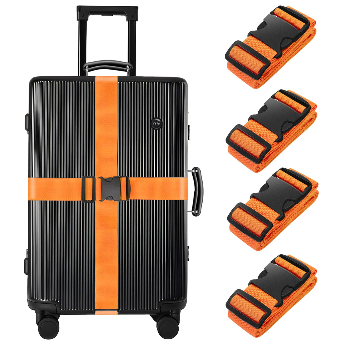 BILIONE Luggage Straps for Suitcases,79" Long Adjustable Luggage Belts