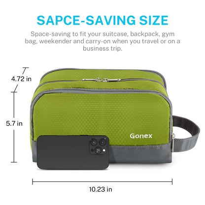 Gonex Travel Toiletry Bag for Men, Water Resistant Dopp Kit for Toiletries