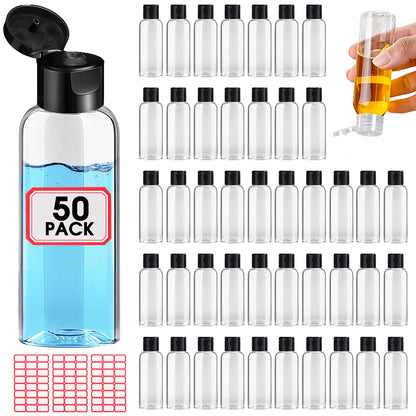 100pcs Empty 3.4 oz Travel Bottles with Flip Cap for Liquids Lotion