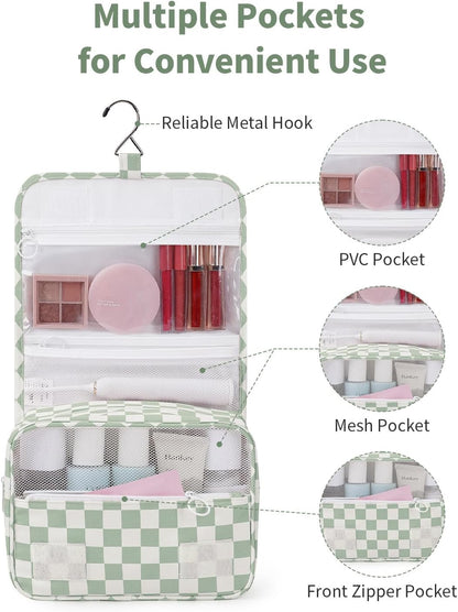 Narwey Hanging Travel Toiletry Bag for Kids Girls Women, Cute Makeup Bag