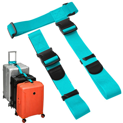 BILIONE 4 Pack Luggage Connector Straps,Connect 3 Suitcases ＆ Add A Bag
