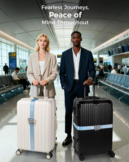 pack all Magnetic Quick-Release Luggage Strap, Fits 18-32 Inch Suitcases