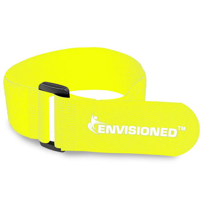 Reusable Cinch Straps 2" x 100" - 2 Pack - Hook and Loop Straps (Neon Orange)
