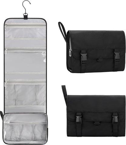 Relavel Hanging Toiletry Bag for Men Women, Water-Resistant Toiletries Bag
