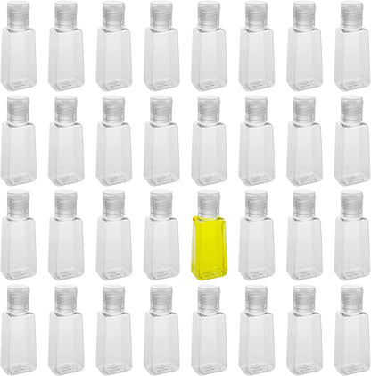 KEILEOHO 200 PCS Plastic Empty Bottles with Flip Cap, 1oz/30 ml Refillable Travel Size Bottles, Mini Plastic Empty Toiletry Bottles for Lotions, Creams, Shampoo and Toiletries