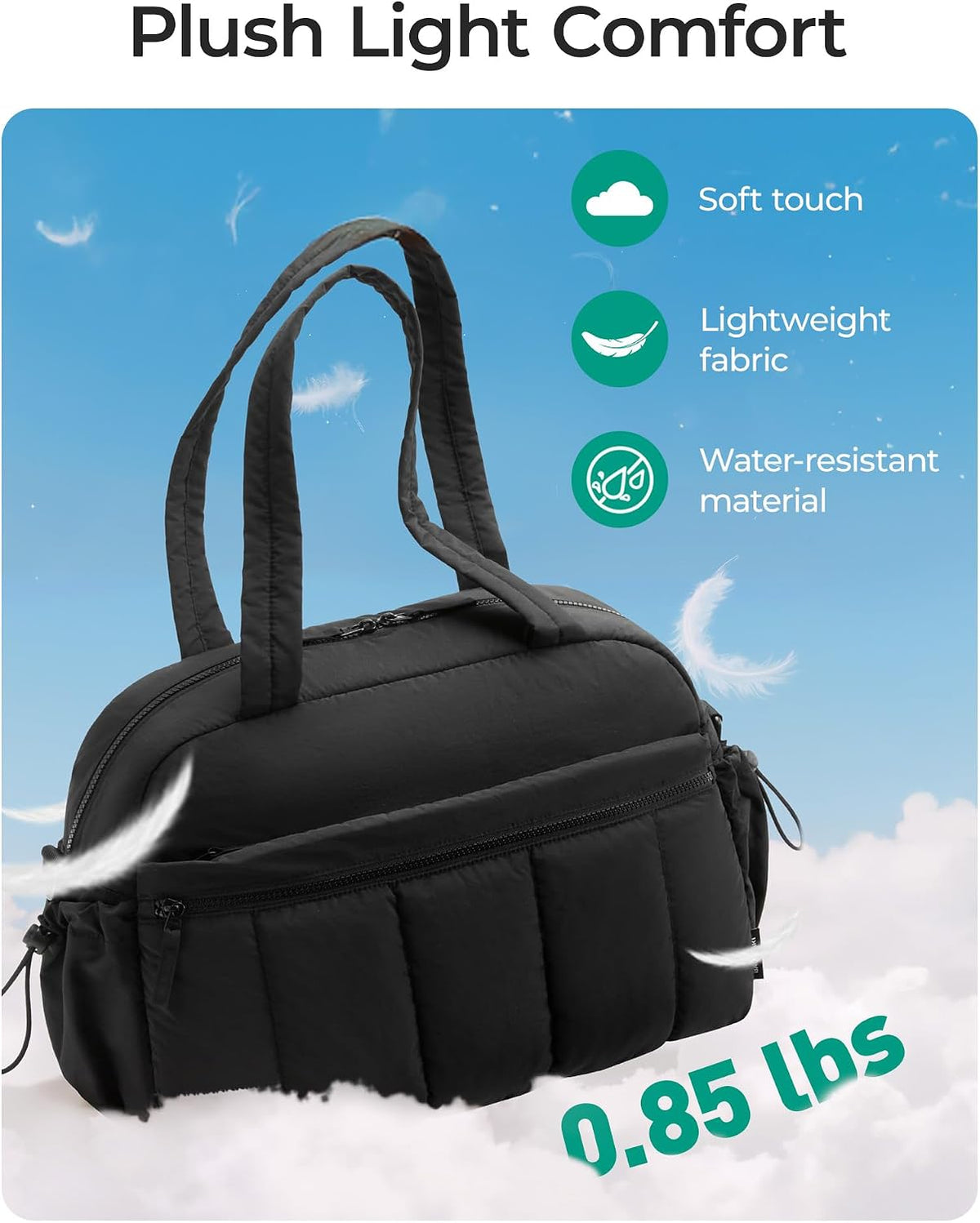 BAGSMART Duffle Bag for Travel, Gym Bag for Women, Weekender Carry on
