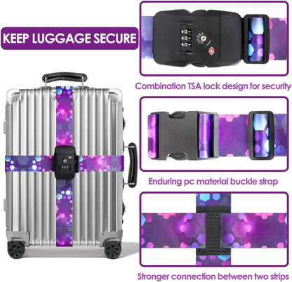 TSA Adjustable Travel Luggage Strap Suitcase Belt Travel Bag Accessories 1.96 in W x 6.23 ft L