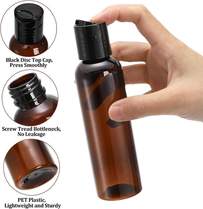 Bekith 30 Pack 4oz Travel Bottles for Toiletries, Small Plastic Squeeze Bottles with Flip Cap, Leakproof Empty Refillable Travel Size Containers For Shampoo, Lotions, Liquid Body Soap