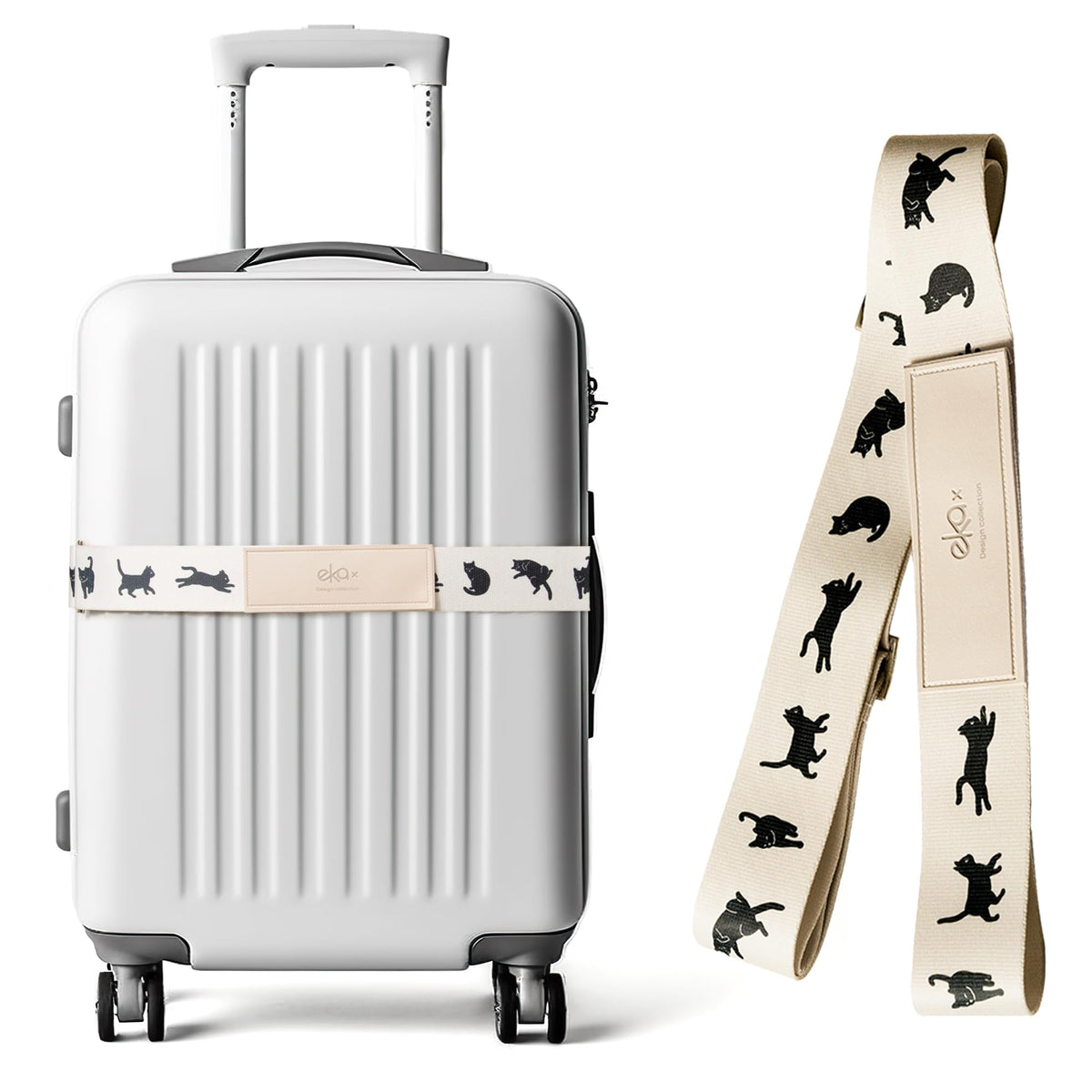 Luggage Straps for Suitcases, Adjustable Luggage Elastic Belt, Travel Essentials for Airport,Station,Vibrant Designs, Puppy