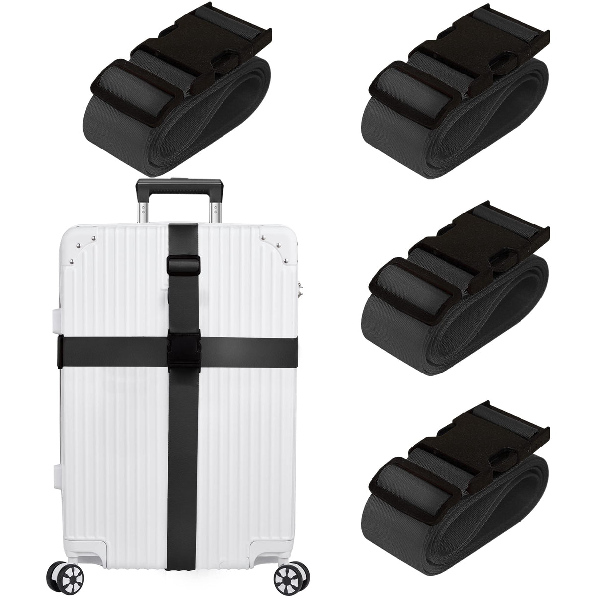 Chelmon Luggage Straps for Suitcases TSA Approved Travel Essentials 8 Pack