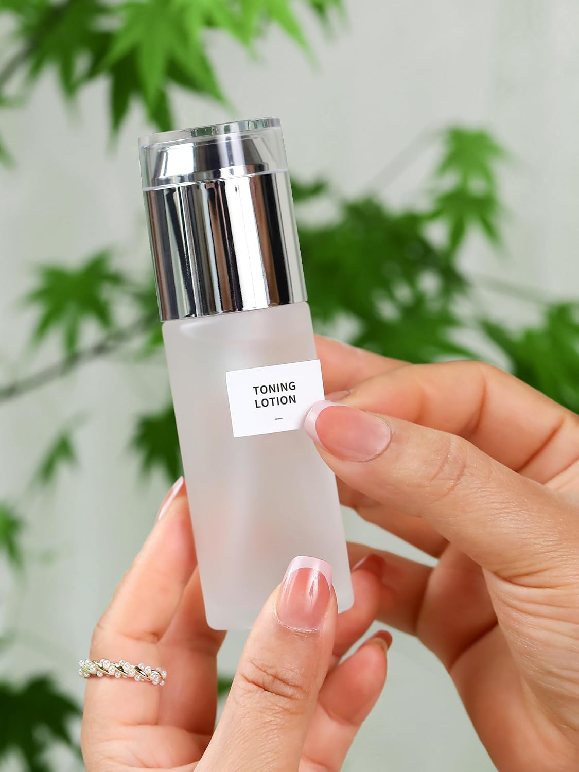 Glass Travel Bottles for Toiletries, TSA Approved, Leak Proof Refillable Travel Size Containers with Pump Spray Dropper Jars for Skincare Lotion Cream or Shampoo