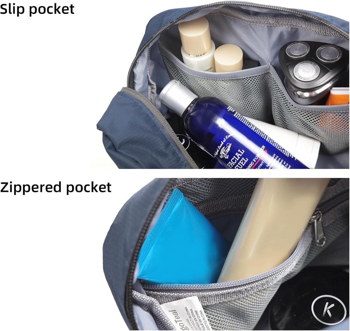 Travel Toiletry Bag 5L, Compact Travel Organizer with Waterproof TPU Wet/Dry Compartment