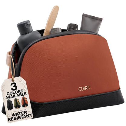 C Coiro Travel Toiletry Bag for Men and Women, Upright or Hanging Dopp Kit