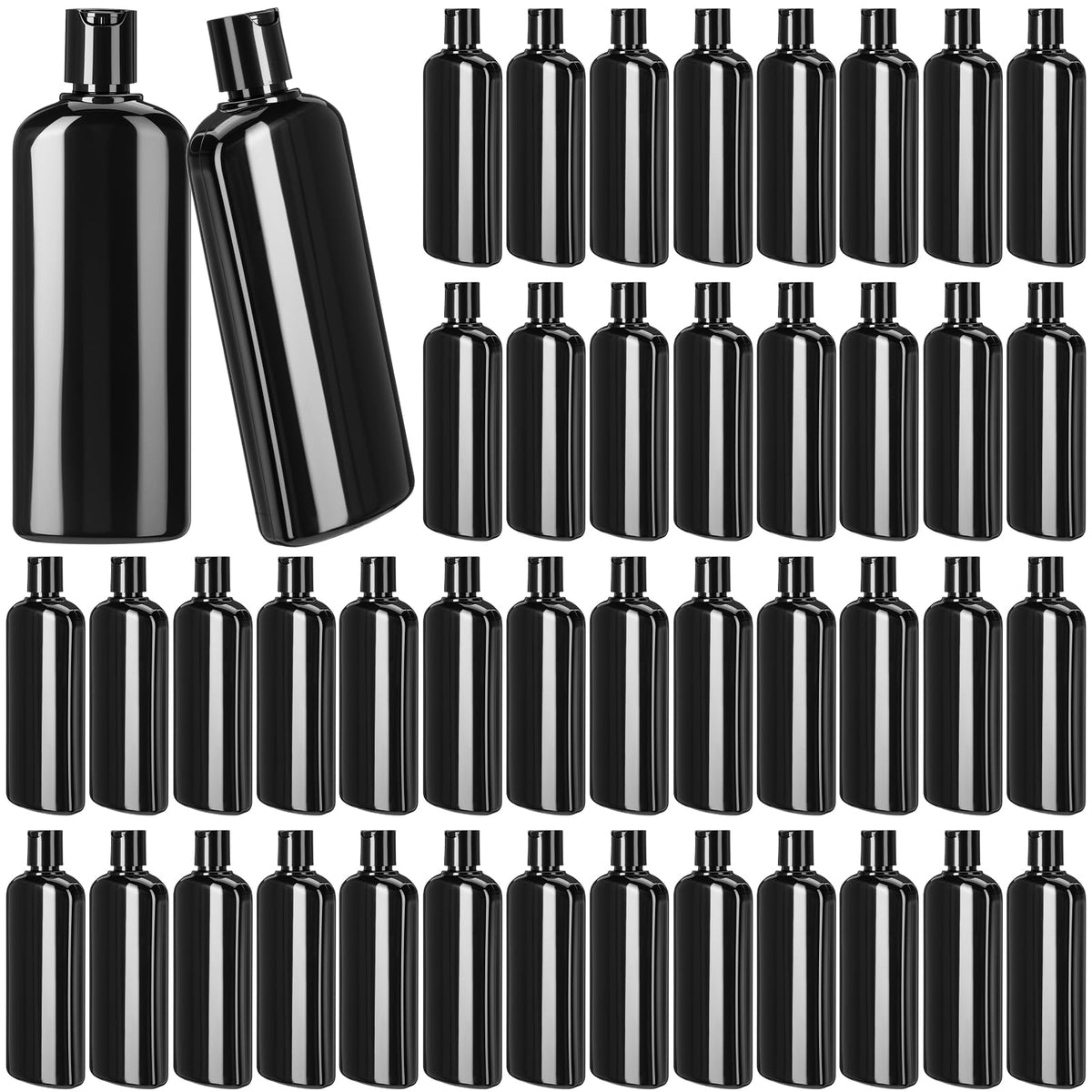 Domensi 24 Pcs Plastic Travel Bottles for Toiletries, 6.8oz, White