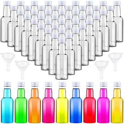 Tessco for you 100 Pcs Mini Liquor Bottles with Gold Lids, 0.8 oz