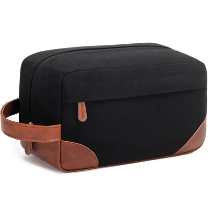 Vorspack Canvas Travel Toiletry Bag for Men, Large, Black