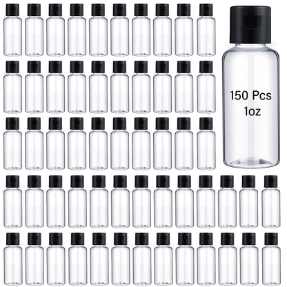 Mimorou 150 Pcs 2oz Travel Bottles Bulk Square Bottle for Toiletries