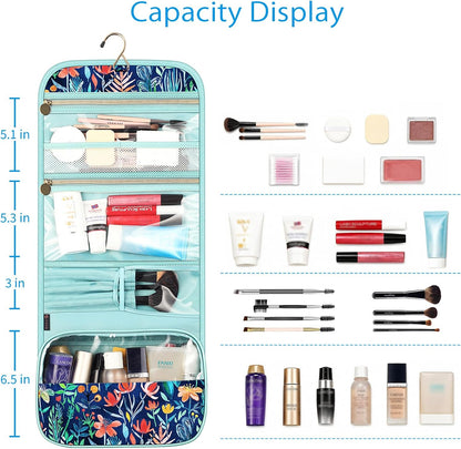 FINTIE Portable Toiletry Cosmetic Travel Bag Hanging Makeup Organizer