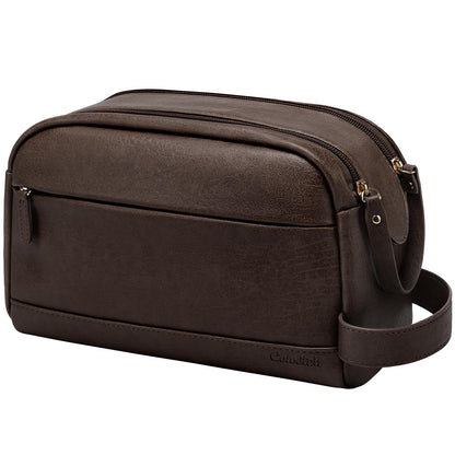 PU Leather Toiletry Bag for Men, Brown