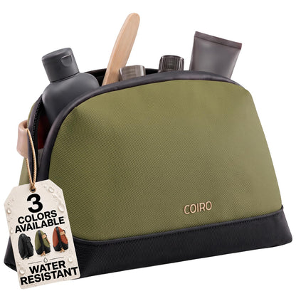 C Coiro Travel Toiletry Bag for Men and Women, Upright or Hanging Dopp Kit