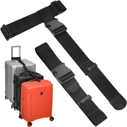 BILIONE 4 Pack Luggage Connector Straps,Connect 3 Suitcases ＆ Add A Bag