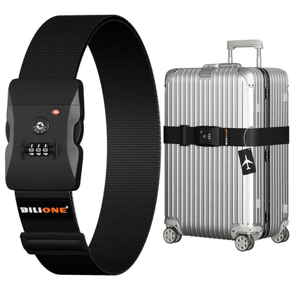 BILIONE Luggage Straps TSA Approved, Suitcase Belt with TSA Lock (2PCS)