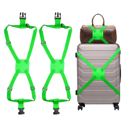 uxcell 2 Pcs Luggage Straps Bungees Adjustable Luggage Strap Buckle Carry Bag Elastic Suitcase Strap Belt Airport Travel Accessories for Travel Baggage Handbag Add Bag, Yellow