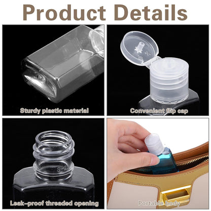 120 Pack 1 oz Empty Travel Bottles, Refillable Flip Cap for Lotion Shampoo