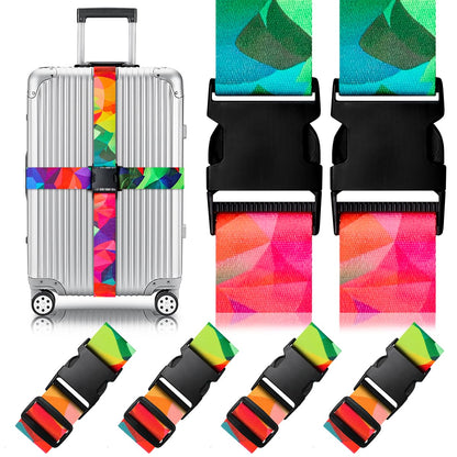4 Pack Luggage Straps for Suitcases Adjustable Luggage Belt Suitcase Strap Travel Bag Accessories (Scales of Dragon(4 Pack))