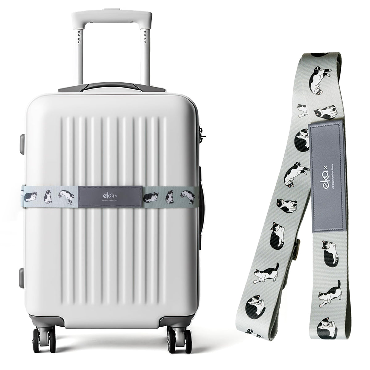 Luggage Straps for Suitcases, Adjustable Luggage Elastic Belt, Travel Essentials for Airport,Station,Vibrant Designs, Puppy