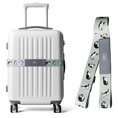 Luggage Straps for Suitcases, Adjustable Luggage Elastic Belt, Travel Essentials for Airport,Station,Vibrant Designs, Puppy