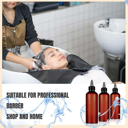 Barydat 24 Pcs 3 oz Squeeze Applicator Bottles for Hair Oiling, Amber