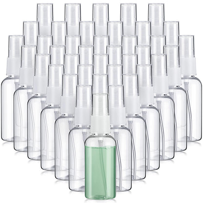 Uiifan 100 Pcs Mini Clear Spray Bottles 1 oz Small Empty Plastic Fine Mist Spray Bottles with Small Funnels for Essential Oils Travel Alcohol Perfumes