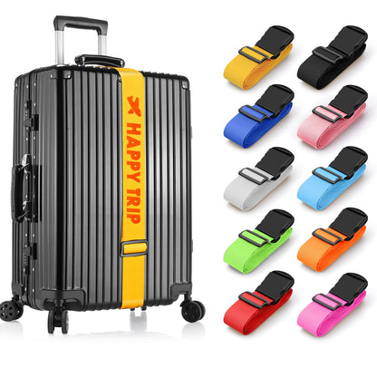 Personalised Luggage Straps for Suitcases, 2 Pieces - Custom Luggage Strap with Embroidery Text, Thickened Luggage Belt with Quick Release Buckle, Travel Suitcase Straps, Adjustable Travel Bag Strap